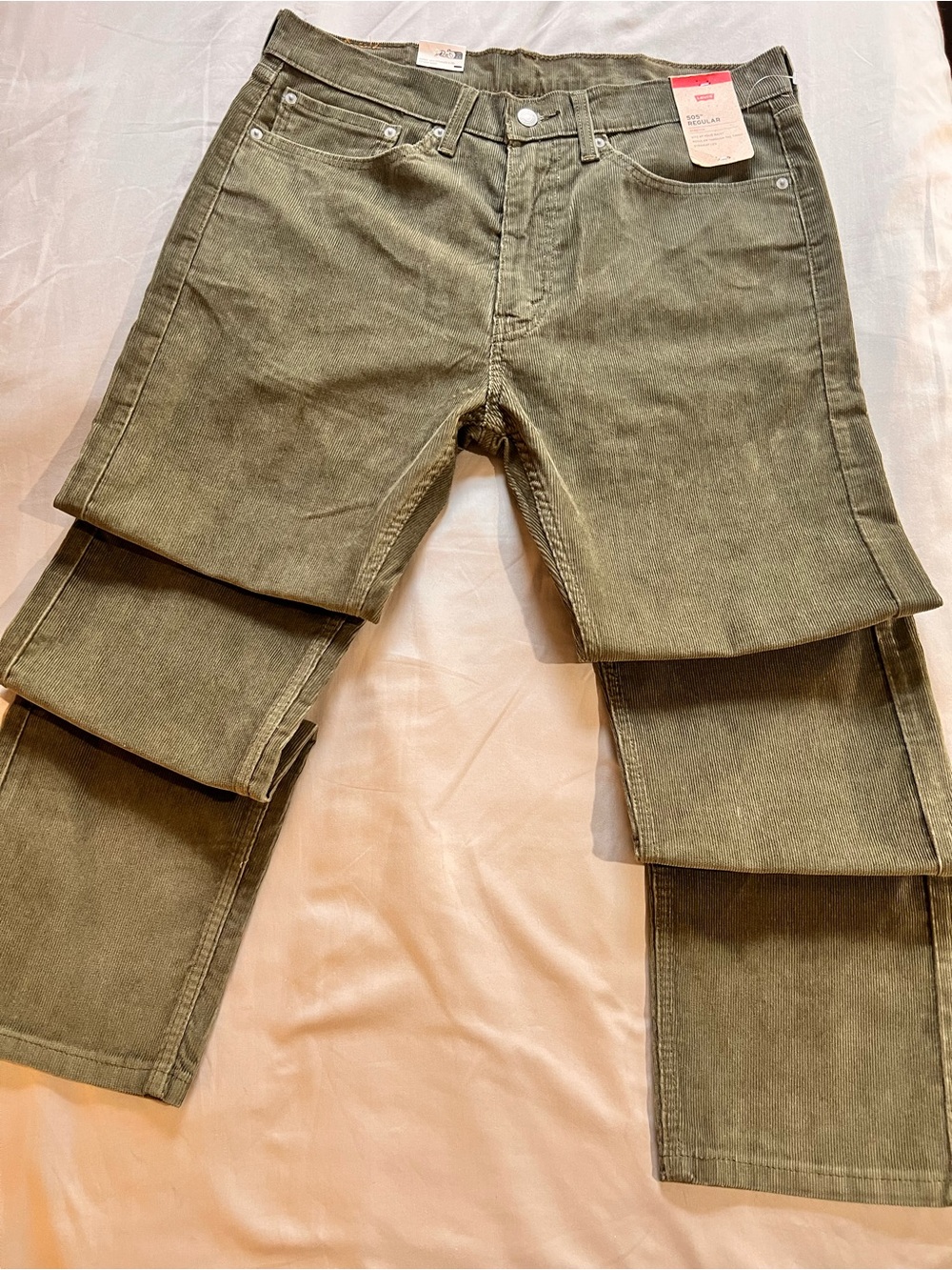 Levi's Men's Olive Utility Straight Jeans